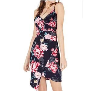 Crave Fame Navy Ruffled Cocktail Dress